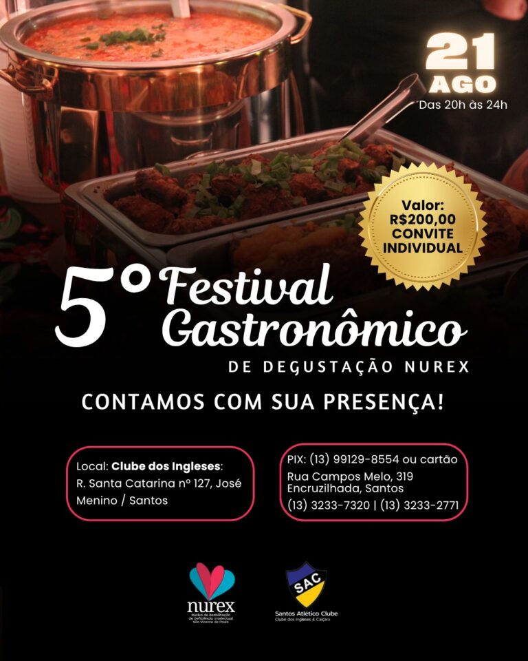 Nurex promove o 5º Festival Gastronômico no Clube dos Ingleses com os melhores de Santos